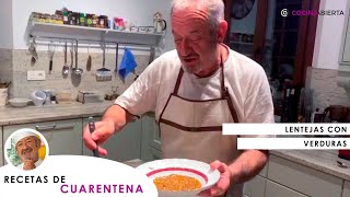 Karlos Arguiñano prepara LENTEJAS CON VERDURAS en su casa 🍲 Receta SENCILLA y VEGANA ​👌​ [upl. by Dragde]