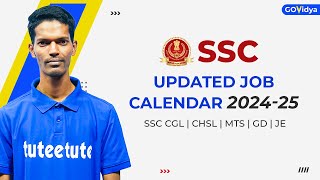 SSC Updated Job Calendar 202425  CGL  CHSL  MTS  GD  JE ssccgl sscchsl sscgd sscje [upl. by Euqinobe]