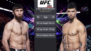 Magomed Ankalaev vs Johnny Walker Fight  UFC 294 Fight Of The Night [upl. by Eindys]