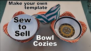 DIY Sew amp Sell Shaped Bowl Cozy Make your own Template easily without using creative grid How to Sew [upl. by Emery444]