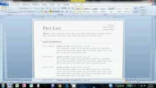 How to Make an Easy Resume in Microsoft Word [upl. by Erual]