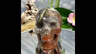 Mosaic Chalcedony Quartz Skull Rare Healing Crystal Carving 1022g [upl. by Aicnelav682]