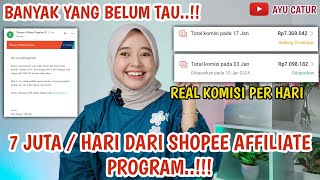 DAPAT 7 JUTA  HARI DARI SHOPEE AFFILIATE PROGRAM BONGKAR RAHASIA DAPAT KOMISI BANYAK DI SHOPEE [upl. by Rogerg511]