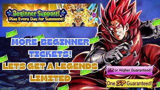 MORE BEGINNER SUPPORT TICKETS LETS GET A LEGENDS LIMITED THIS TIME  Dragon Ball Legends [upl. by Anwahsed]