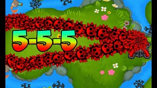 ABSOLUTE DESTRUCTION The 555 Spike Factory  Bloons TD6 MODS [upl. by Adne765]