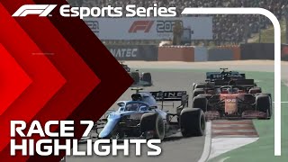 2021 F1 Esports Pro Championship Race 7 Highlights [upl. by Elamef]