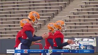 UTEP looks for starting quarterback during spring football [upl. by Odnuges12]