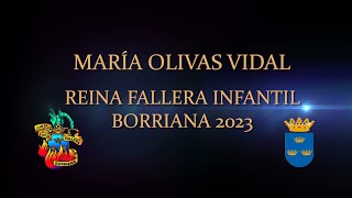 EXALTACIÓN REINA FALLERA INFANTIL DE BORRIANA 2023 [upl. by Aleka790]