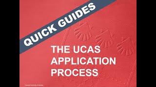 Quick guide The UCAS application process [upl. by Pitarys]