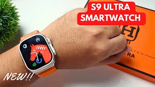 S9 ULTRA SMARTWATCH UNBOXING AND REVIEW  ENGLISH [upl. by Enneirb]