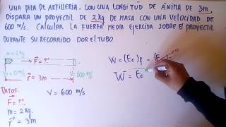 TEOREMA DEL TRABAJO Y LA ENERGÍA PROBLEMA 2 [upl. by Hullda]