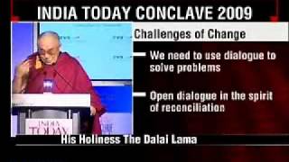 Dalai Lama speech at India Today Conclave 2009 part11 [upl. by Rodney]