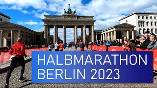 Berlin Halbmarathon 2023  Live dabei und mittendrin  Dem 145h Pacemaker auf der Spur [upl. by Akenot]