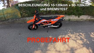 Neuer KTM SMCR 690 2024 Test von 10 auf 120 kmh  Fahreindruck und Ausstattung im Check [upl. by Eldnar]