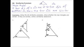 Proving Triangles Similar Part 1 [upl. by Nannerb]