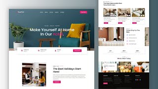 Build Hotel Website Using HTML CSS And JavaScript  Responsive Landing Page [upl. by Ackley]