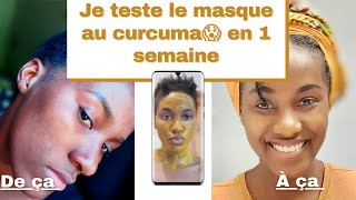 MASQUE CURCUMATEST pendant 7 JOURS ANTI ACNÉTACHESÉCLAIRCISSANT NATUREL😱 [upl. by Ing]