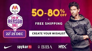 Myntra EORS  End of Reason Sale is from 22nd to 25th Dec [upl. by Jaco]