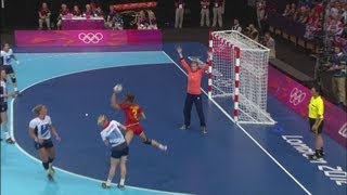 Womens Handball Preliminary Round  GBR v MNE  London 2012 Olympics [upl. by Wootten]