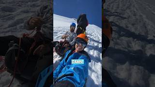 Climbing the most technical part of Vinson in Antarctica the fixed ropes mountains climb hike [upl. by Stephens]