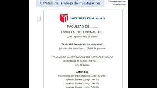 Guía para construir trabajo de investigación  8vo Ciclo UCV Docente Javier Navarro 2020 Lima Norte [upl. by Annaiek98]