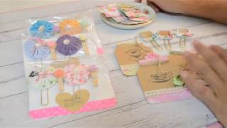 PROJECT SHARE  Handmade Projects  Altered Paperclips  DIY Embellishments  Fabric Yoyos [upl. by Jamille]