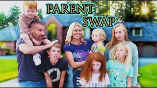 24 hours with NEW KIDS and EXCHANGE STUDENT  Parent Swap with April and Davey [upl. by Rexford]