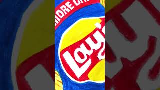 🎨Lays Chips Packet Drawing  Realistic Drawing shorts [upl. by Burner]