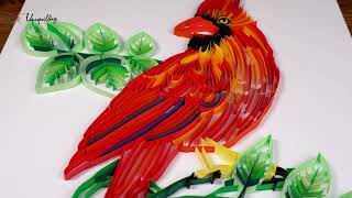 Northern Cardinal  Paper Filigree Painting Kit [upl. by Eizzik630]