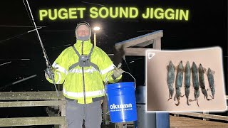 Puget Sound Squid Jigging PIER PRESSURE [upl. by Nedrud]