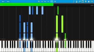 Fletchers Song In Club Whiplash Justin Hurwitz Synthesia Piano Tutorial [upl. by Nitfa]