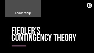 ContingencySituational Leadership Theories  Path Goal Theory  Fiedler Contingency Model ugcnet [upl. by Adirehs]