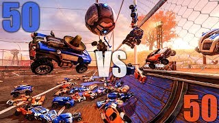 50 VS 50 IN ROCKET LEAGUE [upl. by Eanert]