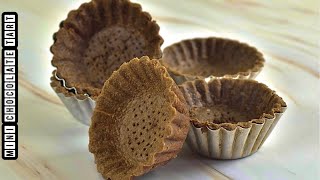 How to Make Mini Tart Shells  Eggless Tart Shells  Chocolate Tart Recipe [upl. by Heyde]