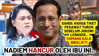 NADIEM MAKARIM HANCUR OLEH IBU INI   SANDIAGA UNO LAGI NGELUCU [upl. by Aillicec]