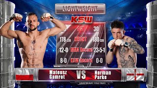 KSW Free Fight Mateusz Gamrot vs Norman Parke 1  KSW 53 [upl. by Combs474]