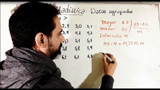 APRENDE ESTADÍSTICA DESDE CERO Datos agrupados tabla de frecuencias Vídeo 135 [upl. by Inol253]