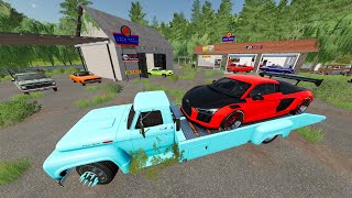 Trading Racecars for Abandoned Barns  Farming Simulator 22 [upl. by Ashwin98]