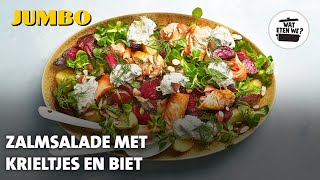 Wat eten we Zalmsalade met krieltjes en biet [upl. by Lucille58]