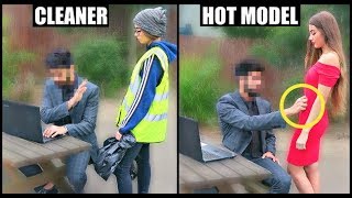 CLEANER vs HOT GIRL Picking Up Guys SOCIAL EXPERIMENT PT3 [upl. by Che]