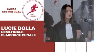 Lucie Dolla  Demi finale Lysias Sceaux 2021  Plaidoirie pénale [upl. by Fredra838]