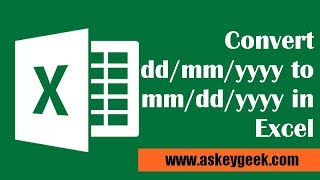 Convert ddmmyyyy to mmddyyyy in Excel Formula [upl. by Aicenad]