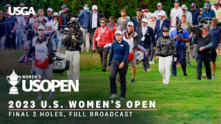 2023 US Womens Open Final Two Holes from Pebble Beach Golf Links [upl. by Sullivan]