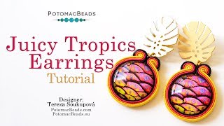 Juicy Tropics Intro to Soutache Earrings  DIY Jewelry Making Tutorial by PotomacBeads [upl. by Meadow726]