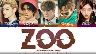 2021 SMTOWN NCT x aespa  ZOO Lyrics Color CodedHanRomEng [upl. by Rainger]