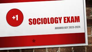 Plus one Sociology Christmas Exam  Answer keyPart 2 [upl. by Naghem63]