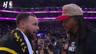 Steph Curry amp Damion Lee share the moment 🤣 [upl. by Rinna]