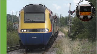 Trains at Hubberts Bridge [upl. by Airdnaid]