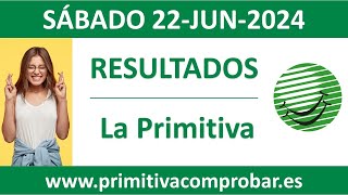 Resultado del sorteo La Primitiva del sabado 22 de junio de 2024 [upl. by Kepner]