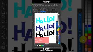 Overprint color text effect in Corel Draw shortsvideo shorts [upl. by Soph]